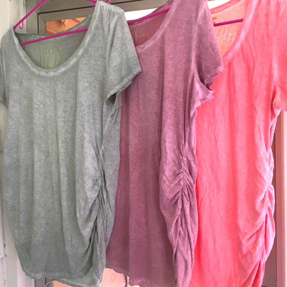 Bundle 3 Motherhood Maternity Scoop t-shirt tops